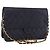 Borsa a tracolla CHANEL Matelasse con catena in pelle d'agnello nera e oro CC