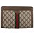 Borsa a pochette GUCCI GG Supreme Web Sherry Line PVC Beige 89 01 001 - vista 13