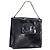 CHANEL COCO Mark Chain Handtasche Lackleder Schwarz Silber CC