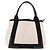 Borsa a mano Balenciaga Cabas Navy Canvas Bianco Argento 339933 - vista 3