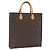 LOUIS VUITTON Monogram Sac Plat Hand Bag M51140 LV