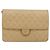 Borsa a tracolla CHANEL Matelasse 25 in pelle d'agnello beige con catena e CC dorati - vista 13