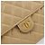 Borsa a tracolla CHANEL Matelasse 25 in pelle d'agnello beige con catena e CC dorati - vista 19