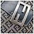 FENDI Zucchino Canvas Mamma Baguette Schultertasche Navy Silver - Ansicht 9