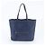 Borsa Tote Miu Miu in pelle blu navy - vista 3