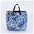 Tote Sac cabas Prada en nylon Tessuto avec logo triangle et fleurs en cuir - vue 3