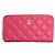Timeless Portafoglio lungo Chanel in pelle di vitello granulata rosa