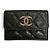 Timeless Chanel Black Grained Calfskin Tri-fold Wallet
