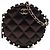 Clutch Redonda Chanel Brown CC Matelassada em Lambskin Metálico com Pérolas e Corrente