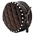 Clutch Redonda Chanel Brown CC Matelassada em Lambskin Metálico com Pérolas e Corrente - vista 2