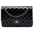 Chanel Black Jumbo Classic Patent Double Flap