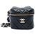 Chanel Black CC Quilted Lambskin Cube Wristlet Vanity Case