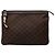 Clutch Gucci in nylon GG marrone con zip superiore