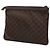 Clutch Gucci in nylon GG marrone con zip superiore - vista 2