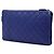 Estuche Chanel Blue CC de piel de cordero acolchada con doble cremallera - vista 2