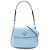 Prada Cleo Umhängetasche mit Klappe aus Spazzolato-Leder in Blau Medium