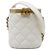 Borsa Chanel White Mini Quilted Lambskin Crown Box Bag