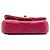 Portacarte Lady Chanel in vitello matelassé rosa con manico superiore e catena - vista 3