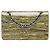 Chanel Yellow Medium Classic Patent Striped Double Flap