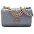 Wallet On Chain Chanel Cartera con cadena 19 de piel de cordero acolchada gris