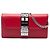 Clutch Elektra Prada in pelle di vitello rossa con borchie e catena