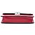 Clutch Elektra Prada in pelle di vitello rossa con borchie e catena - vista 3
