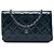 Cartera Chanel Blue CC Quilted Patent Wallet On Chain