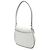 Prada Cleo Schultertasche mit Klappe aus weißem Spazzolato-Leder - Ansicht 2