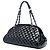 Borsa Bowling Chanel Just Mademoiselle in vernice matelassé nera, dimensione Medium - vista 2