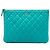 Chanel Blue Medium Quilted Caviar O Case Clutch