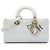 Dior White Medium Lambskin Cannage Lady D Joy