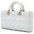 Dior White Medium Lambskin Cannage Lady D Joy - vista 2