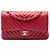 Chanel Red Medium Classic Chevron Lambskin Double Flap
