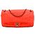 Chanel Orange Jumbo Quilted Nylon Soft Shell Flap