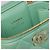 Mini vanity case Chanel in pelle d'agnello matelassé verde con cuore in resina e catena - vista 5