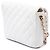 Chanel Side Packs Flap em pele de cordeiro acolchoada branca - vista 2