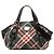 Borsa Satchel Burberry Black Supernova Check in Nylon