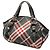 Borsa Satchel Burberry Black Supernova Check in Nylon - vista 2