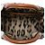 Céline Celine Beige Small Leopard Print Felt Cuir Triomphe Cabas Thais Satchel - vista 4