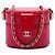 Chanel Red Mini Quilted Patent CC Allure Vanity Case