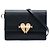 Prada Black Saffiano Heart Lock Crossbody