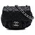 Chanel Mini Quilted Lambskin Chain Around Flap Schwarz