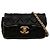 Chanel Black Extra Mini Quilted Satin Flap