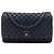 Chanel Blue Large Quilted Iridescent Calfskin New Bubble Flap