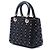 Lady Dior Dior en cuir de veau Cannage noir taille Medium, ornée de perles et de strass - vue 2