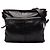 Bolsa Messenger Prada em couro de bezerro macio preto com bolso frontal, Large