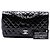 Chanel Black Medium Quilted Patent Secret Label Flap - vue 7