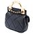 Portacarte Lady Chanel in vitello matelassé nero con logo CC e borsa con manico a catena - vista 2