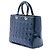 Dior Blue Large Patent Cannage Lady Dior - vista 2
