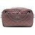 Chanel Reissue 2.55 Camera Bag aus metallischem, gestepptem rosa gealtertem Kalbsleder Medium